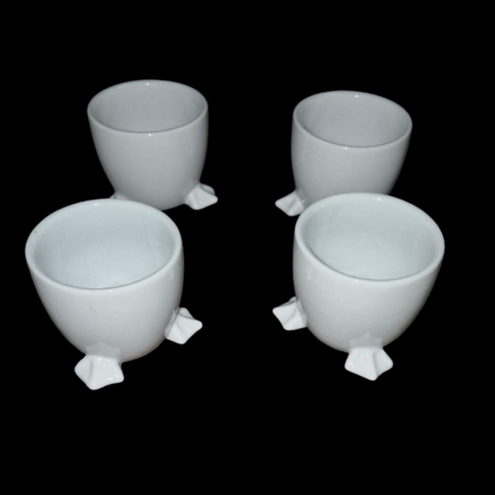 Vintage Set Of 4 Egg Cups With Chicken/Duck Feet